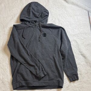 Under Armour Men's Charcoal Zip-Up Hoodie Men’s Size Large